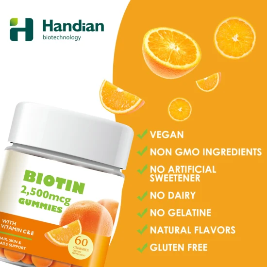 Biotina, vitamina C, vitamina B-12, zinco, vitamina gommosa per la crescita dei capelli vegana per capelli, pelle e unghie