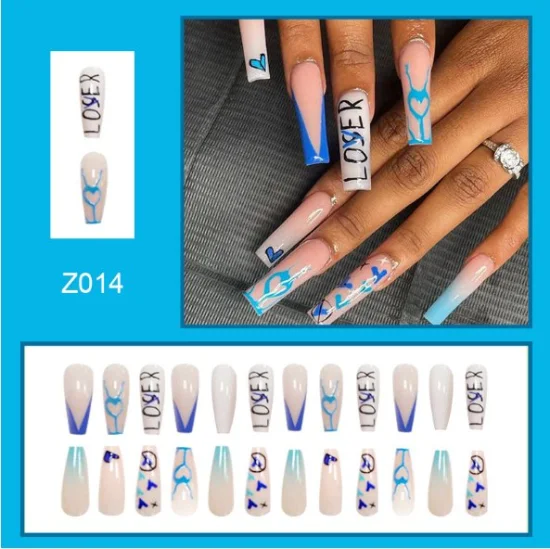 Stampa di alta qualità sulle unghie Unghie finte per nail art 12/24/30 pezzi Unghie finte